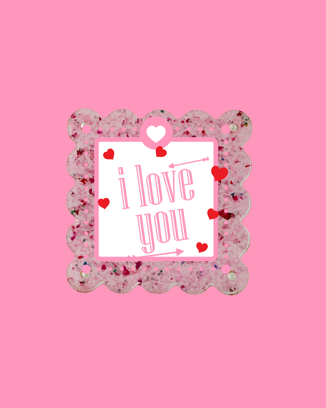 Confetti Scalloped Acrylic Frame