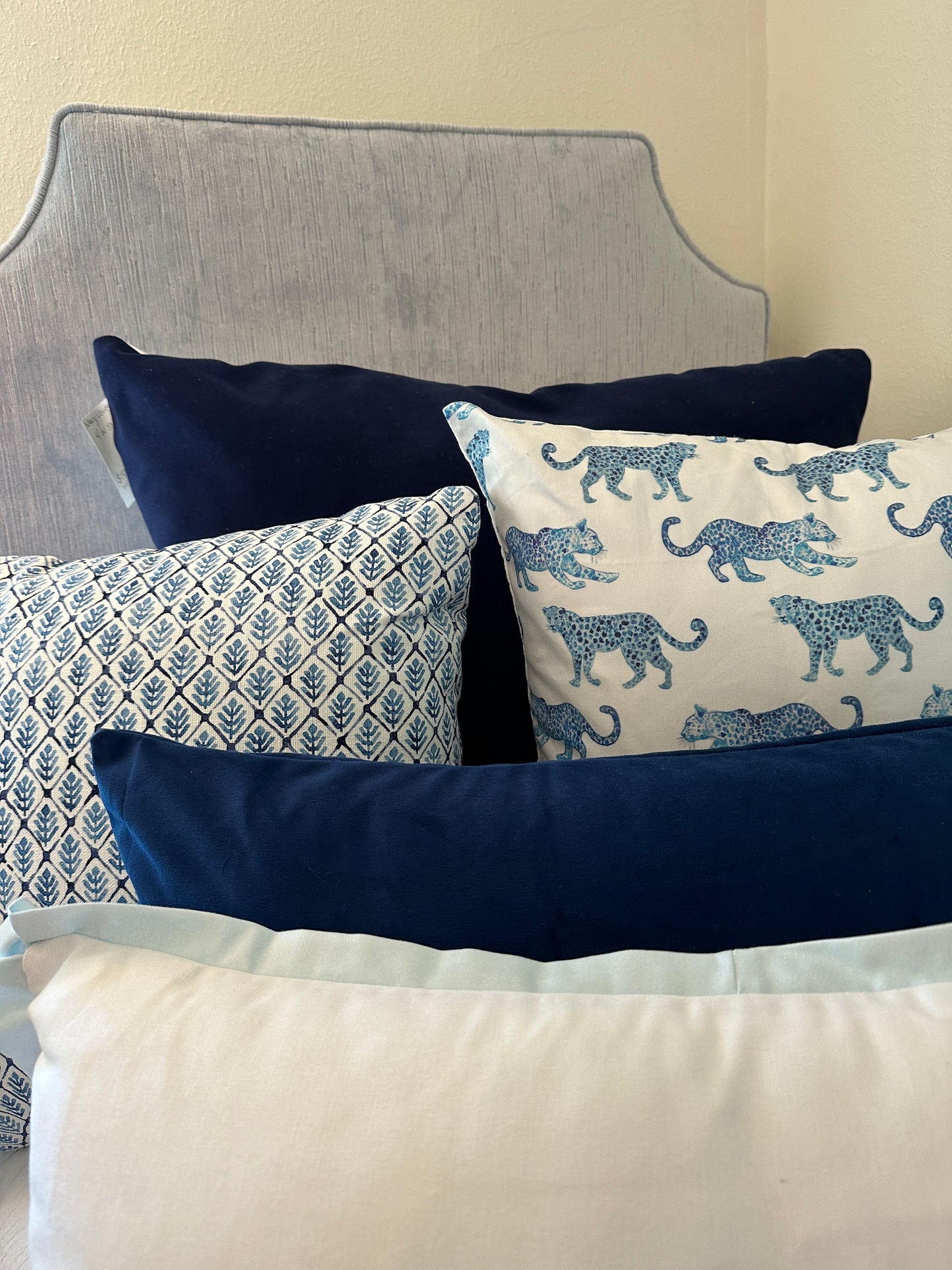 Navy Velvet Comfort Pillow
