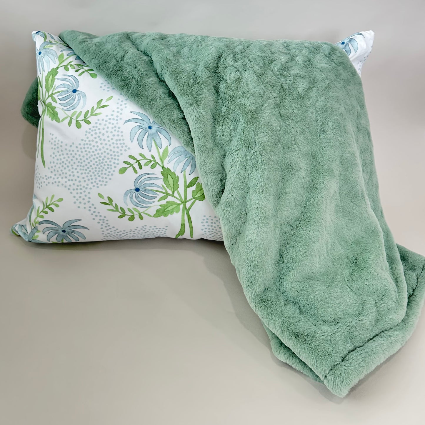 Reagan Sage Green Fur Blanket