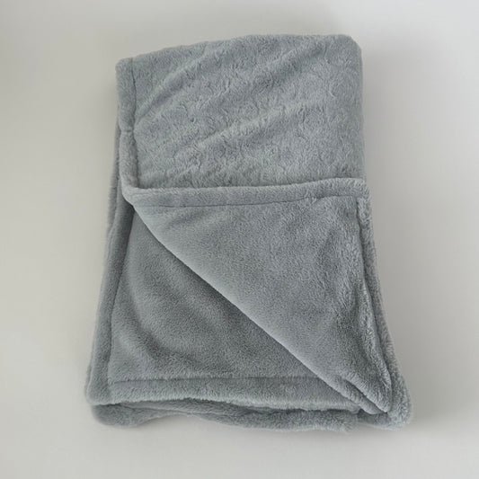 Reagan Gray Fur Blanket