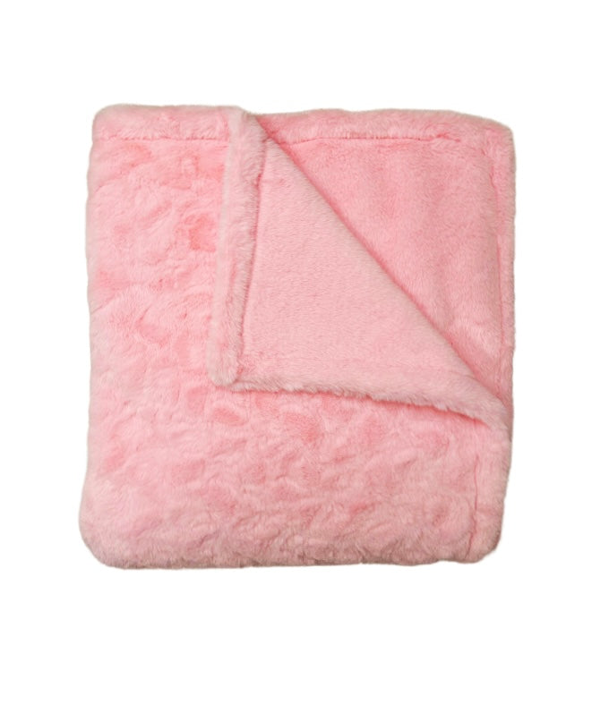 Reagan Pink Fur Blanket