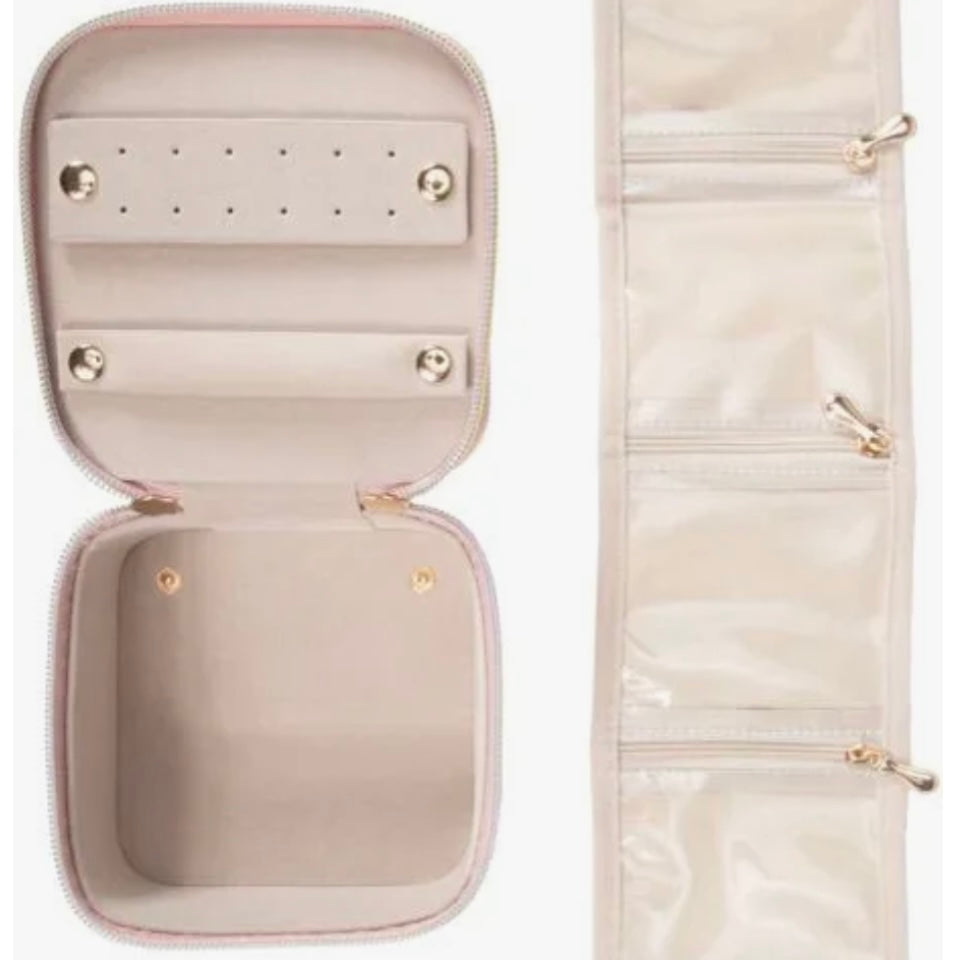 Travel Jewelry Case Pearl White