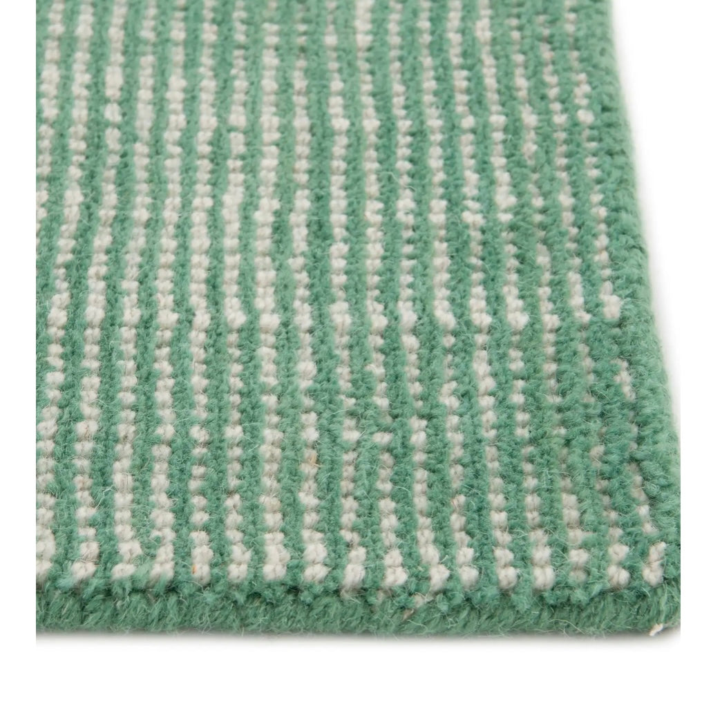 Kelly Green Striped Rug