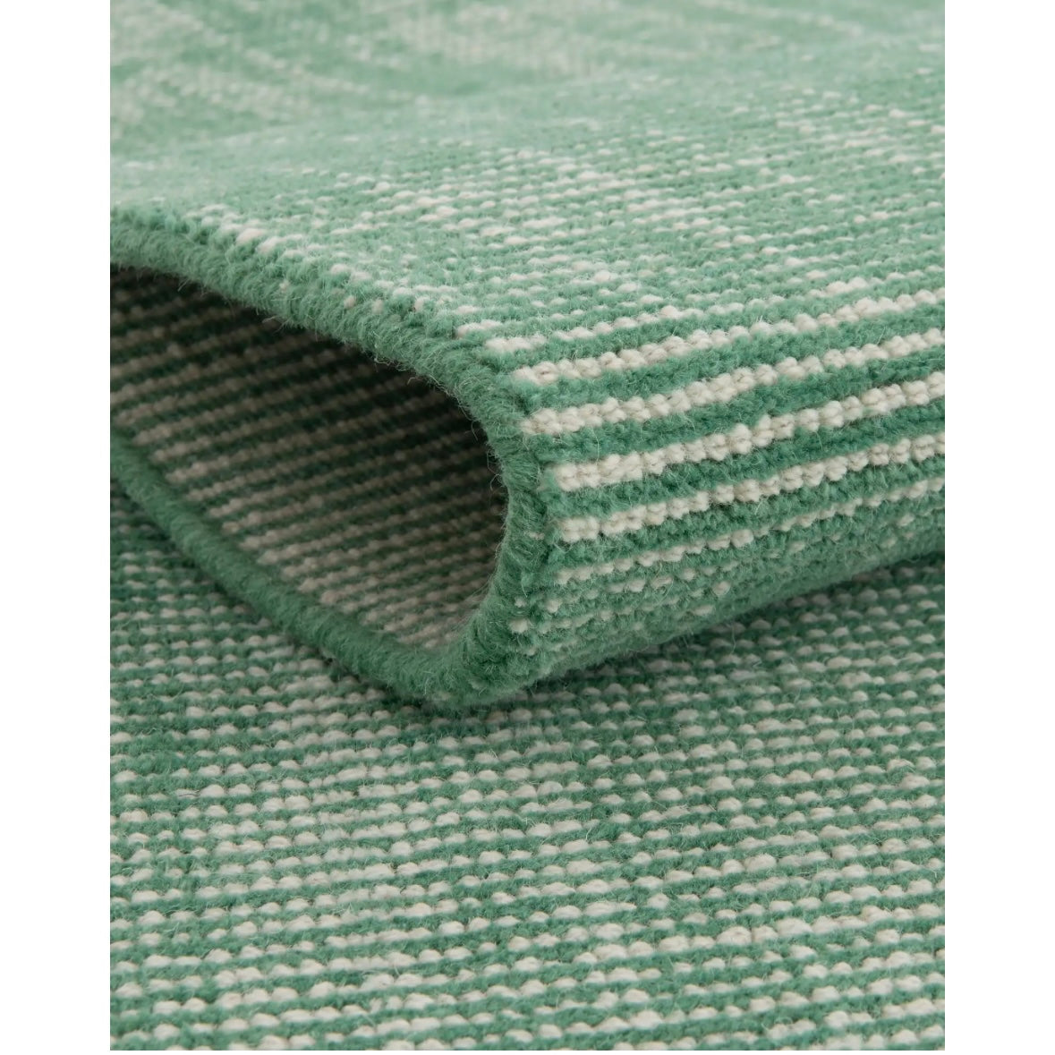 Kelly Green Striped Rug