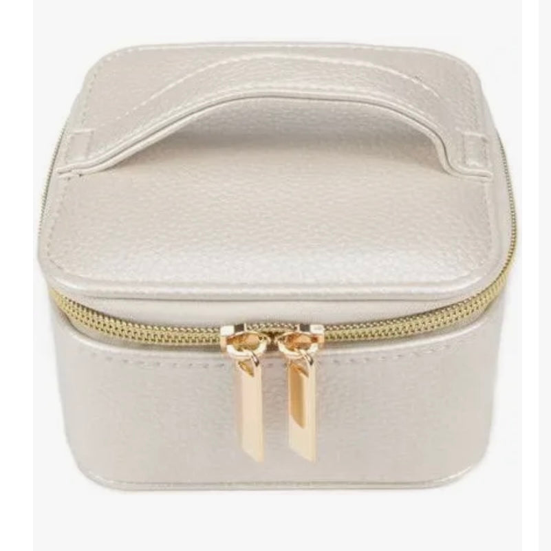 Travel Jewelry Case Pearl White