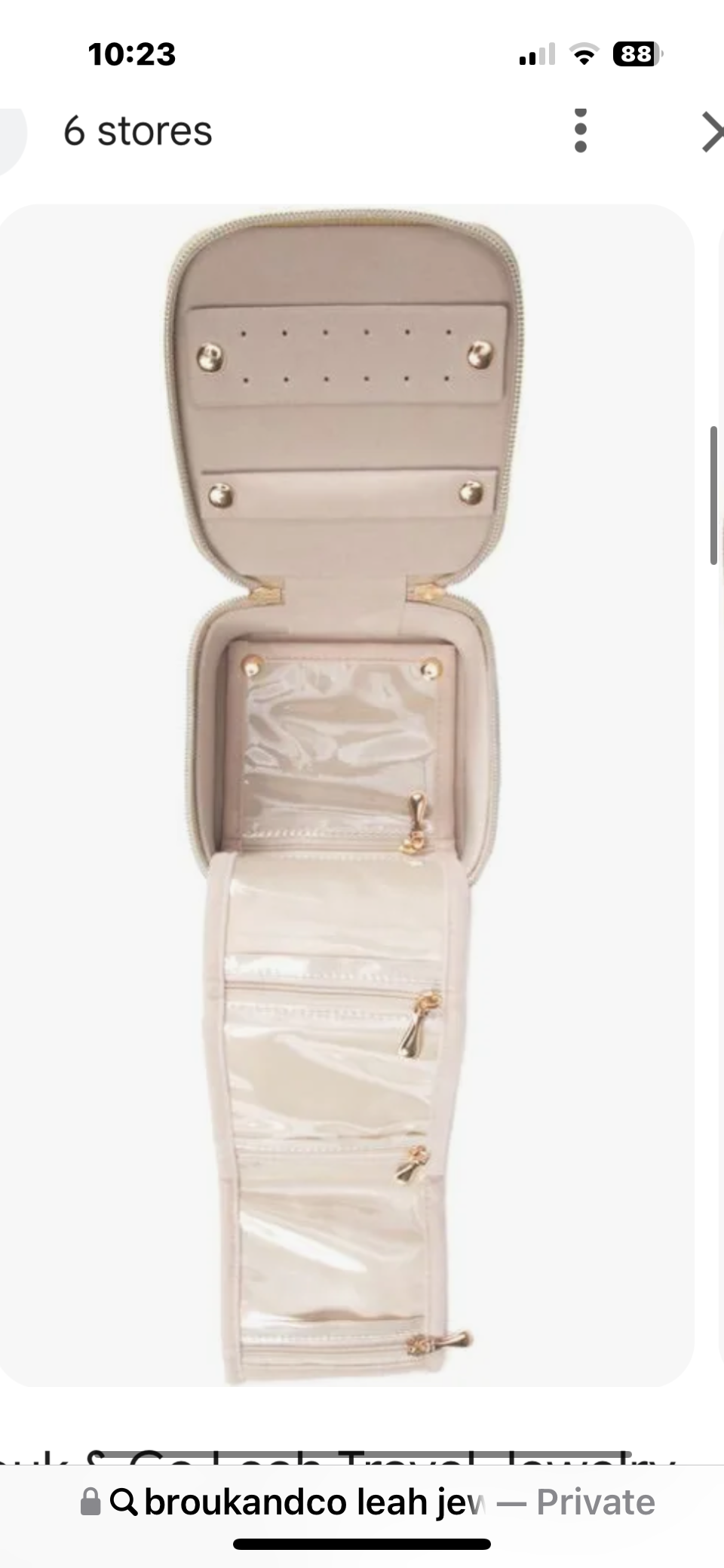 Travel Jewelry Case Pearl White