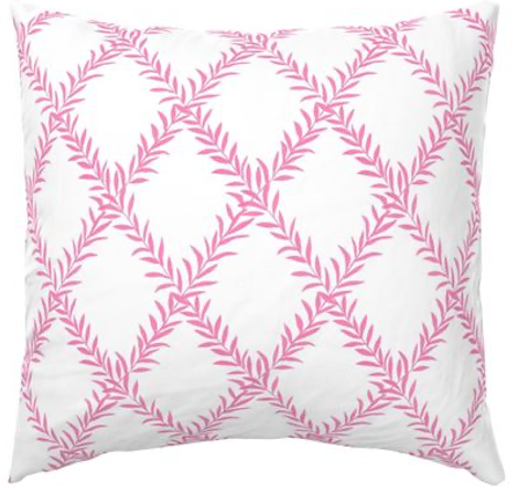 Fuschia Vine 22" Lattice Pillow